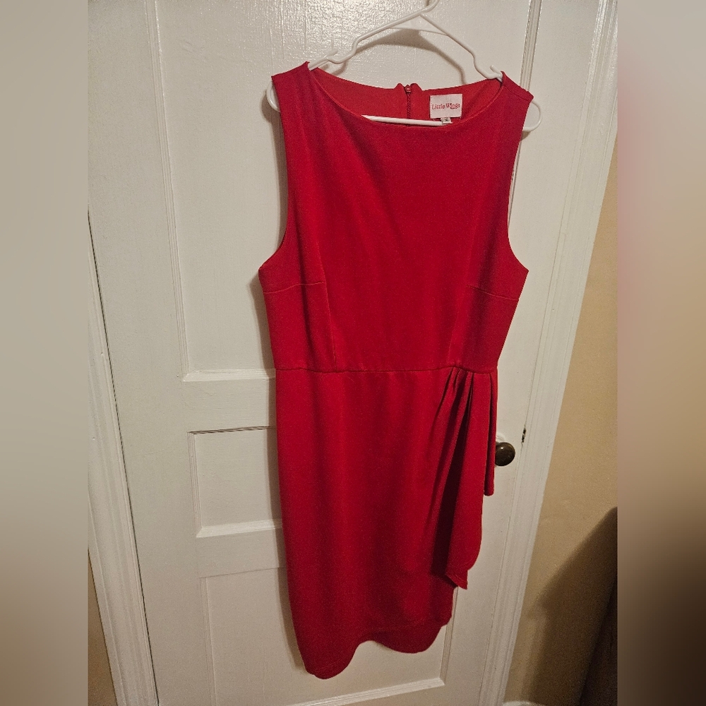 Little Wings Factory Asymmetrical Retro Red Party Dress